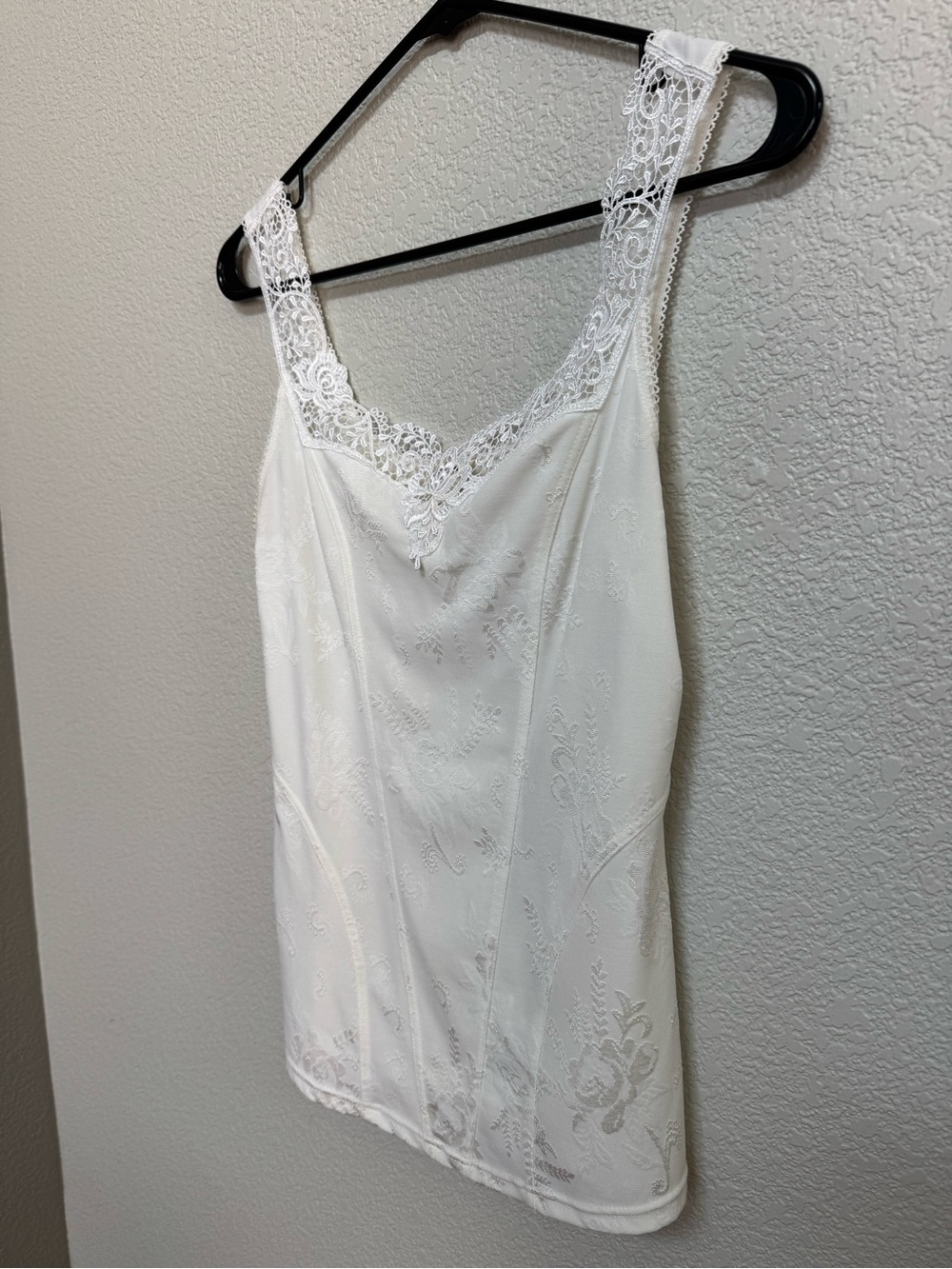 Vintage Arianne Lace Trim Corset Cami Women’s S Ivory Floral